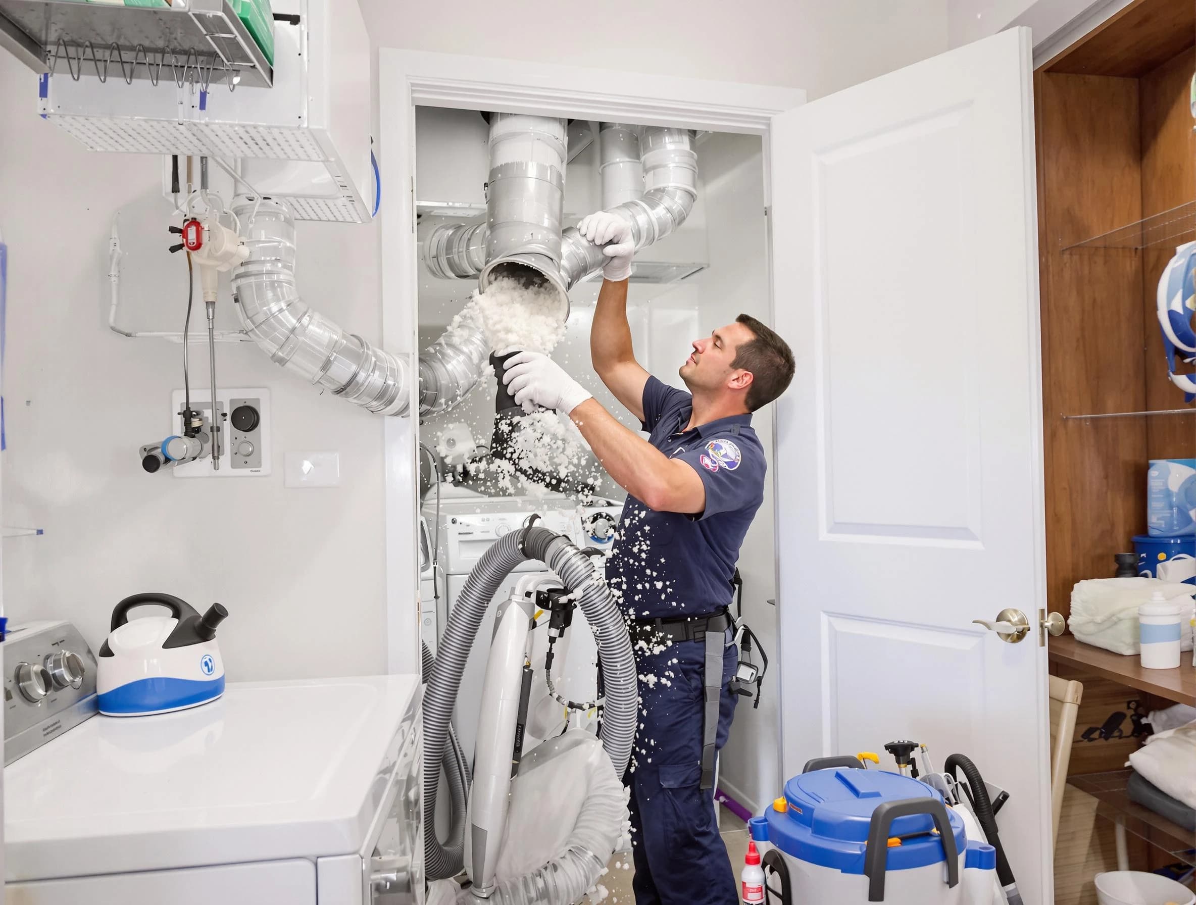 Brighton Dryer Vent Cleaning technician delivering thorough residential dryer vent cleaning service in Brighton