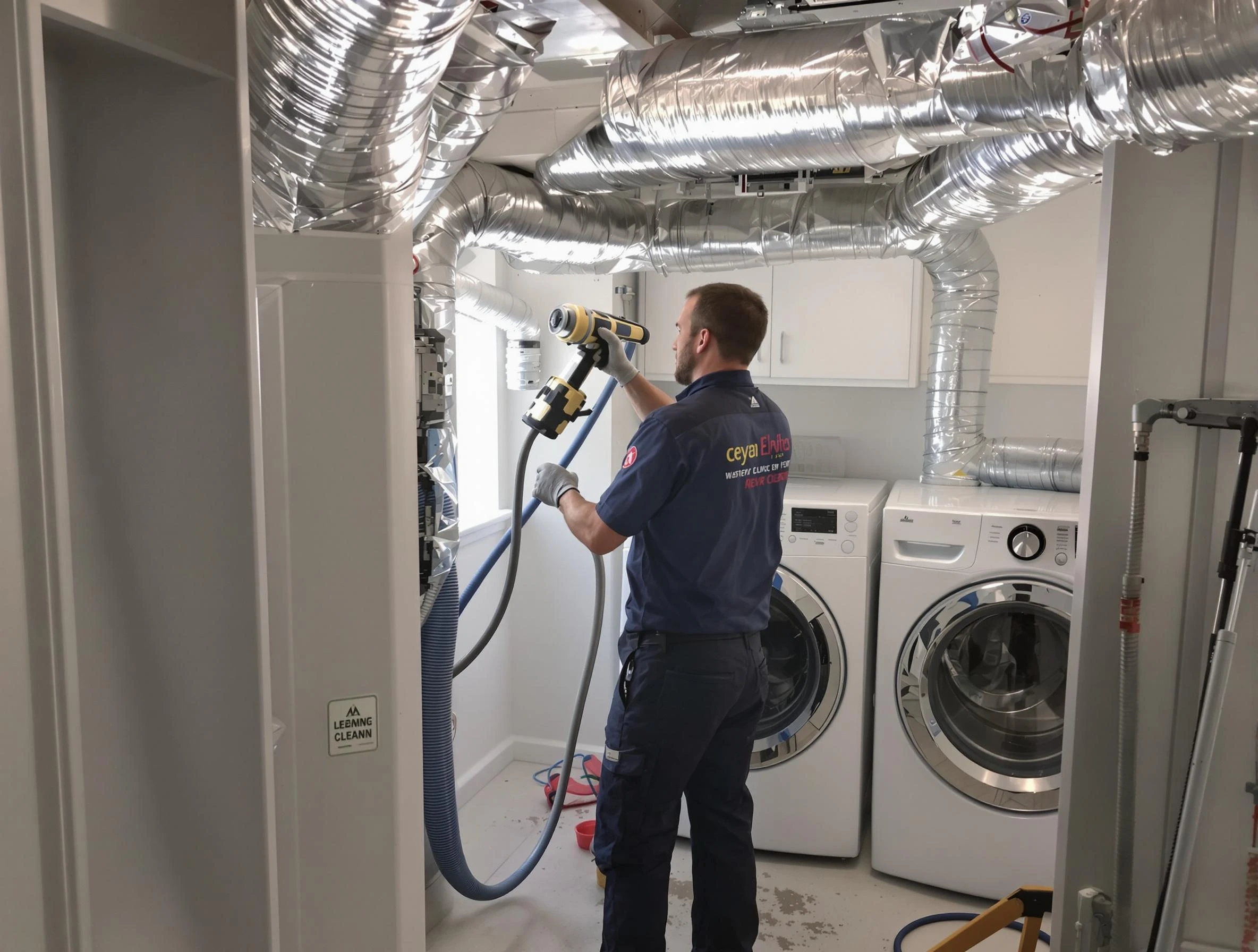 Brighton Dryer Vent Cleaning specialist using advanced equipment for thorough duct cleaning in Brighton
